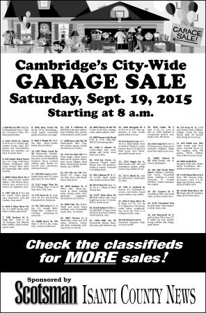 Map for Cambridge Garage Sale Day Sept. 19. | Local | hometownsource.com