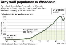 State wolf population by year | | host.madison.com