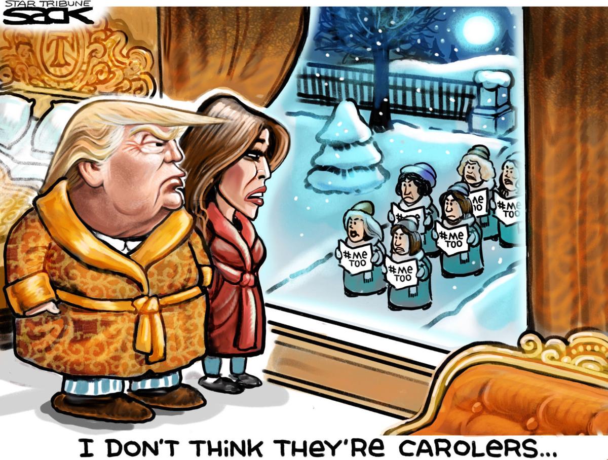 Those aren't carolers approaching Trump, in Steve Sack's ...