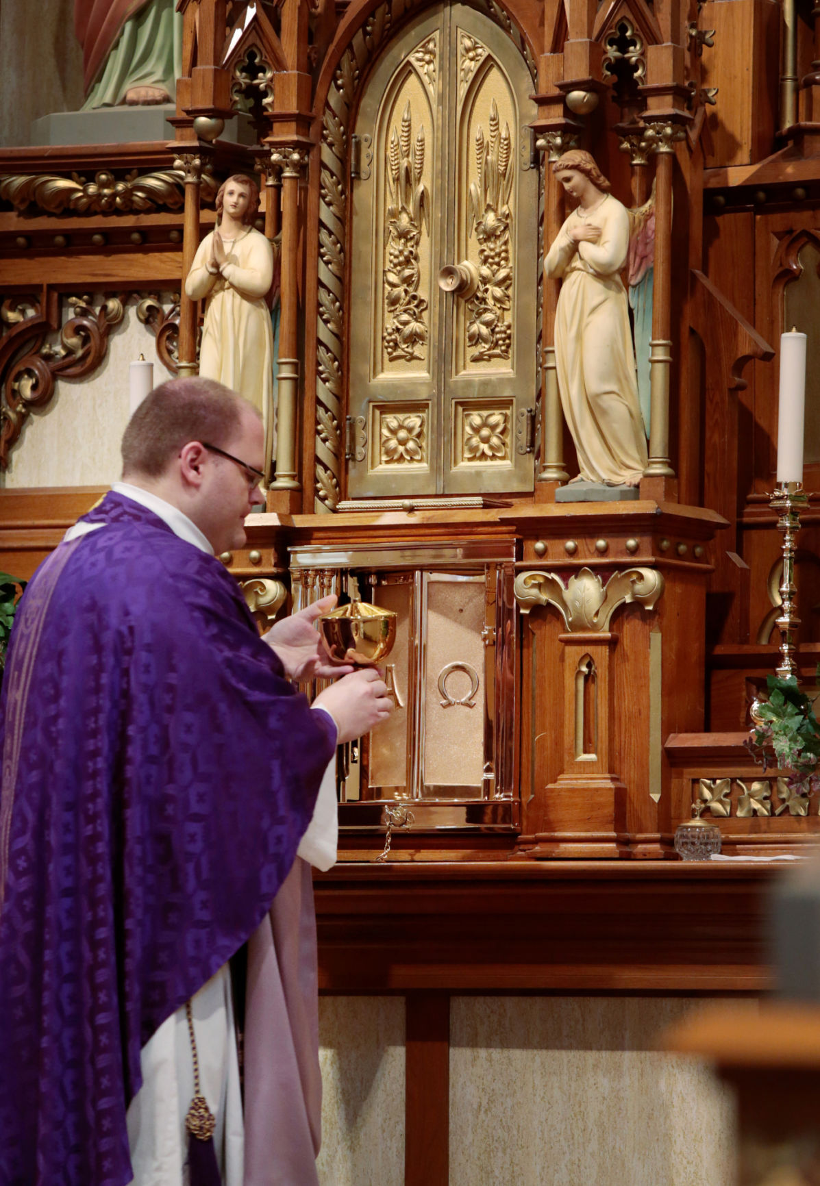 At area Catholic churches, the tabernacle, 'Christ's ...