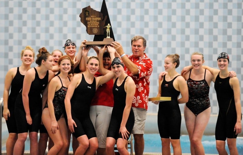 WIAA Div. 2 state girls swimming New coach, same story for victorious