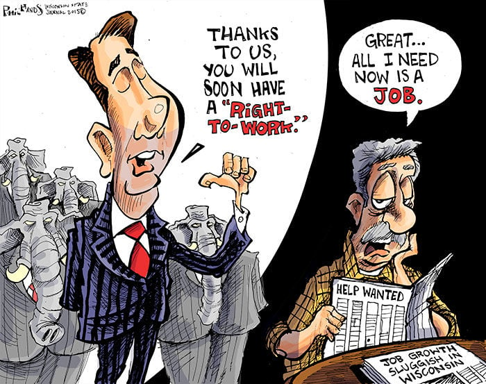 Hands on Wisconsin: Scott Walker promises right-to-work, but where are ...