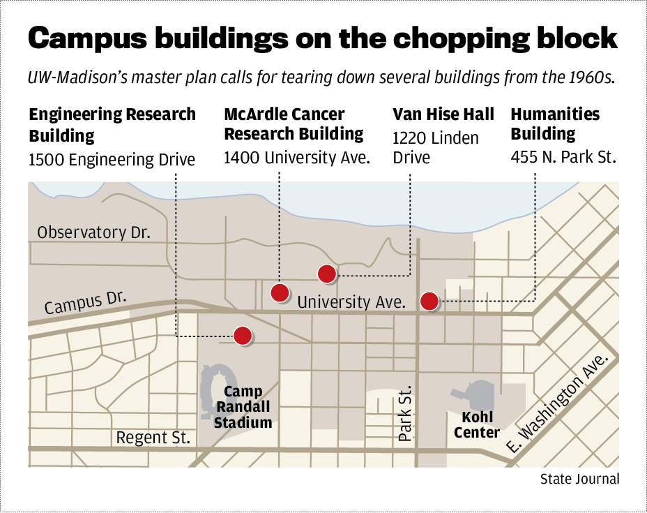 As UWMadison plans for future, wellknown 1960s buildings