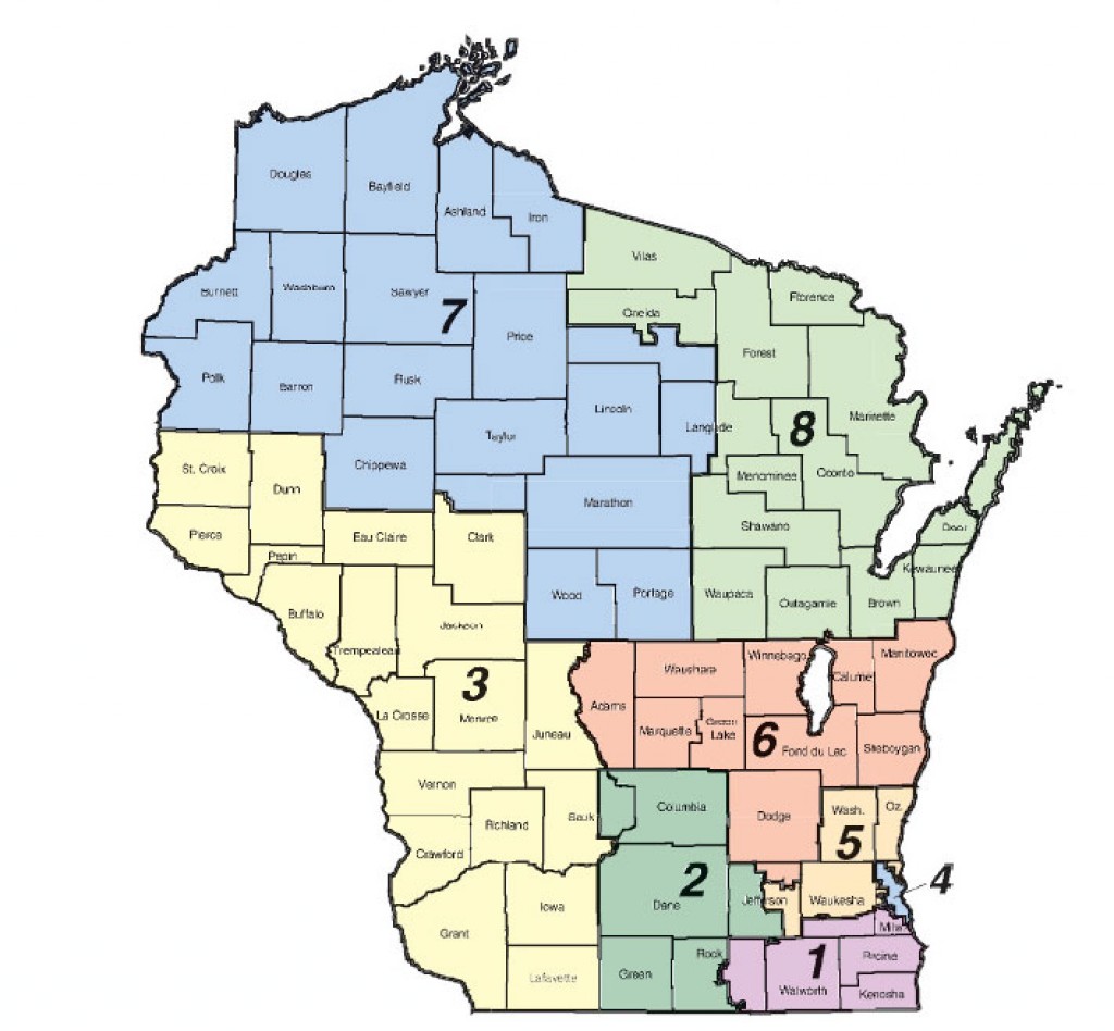 Wisconsin congressional district map   host.madison.com