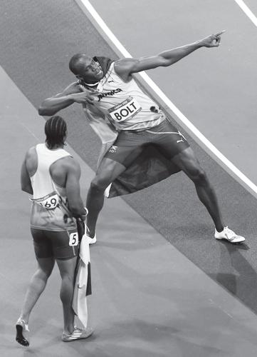 usain bolt lightning bolt photo
