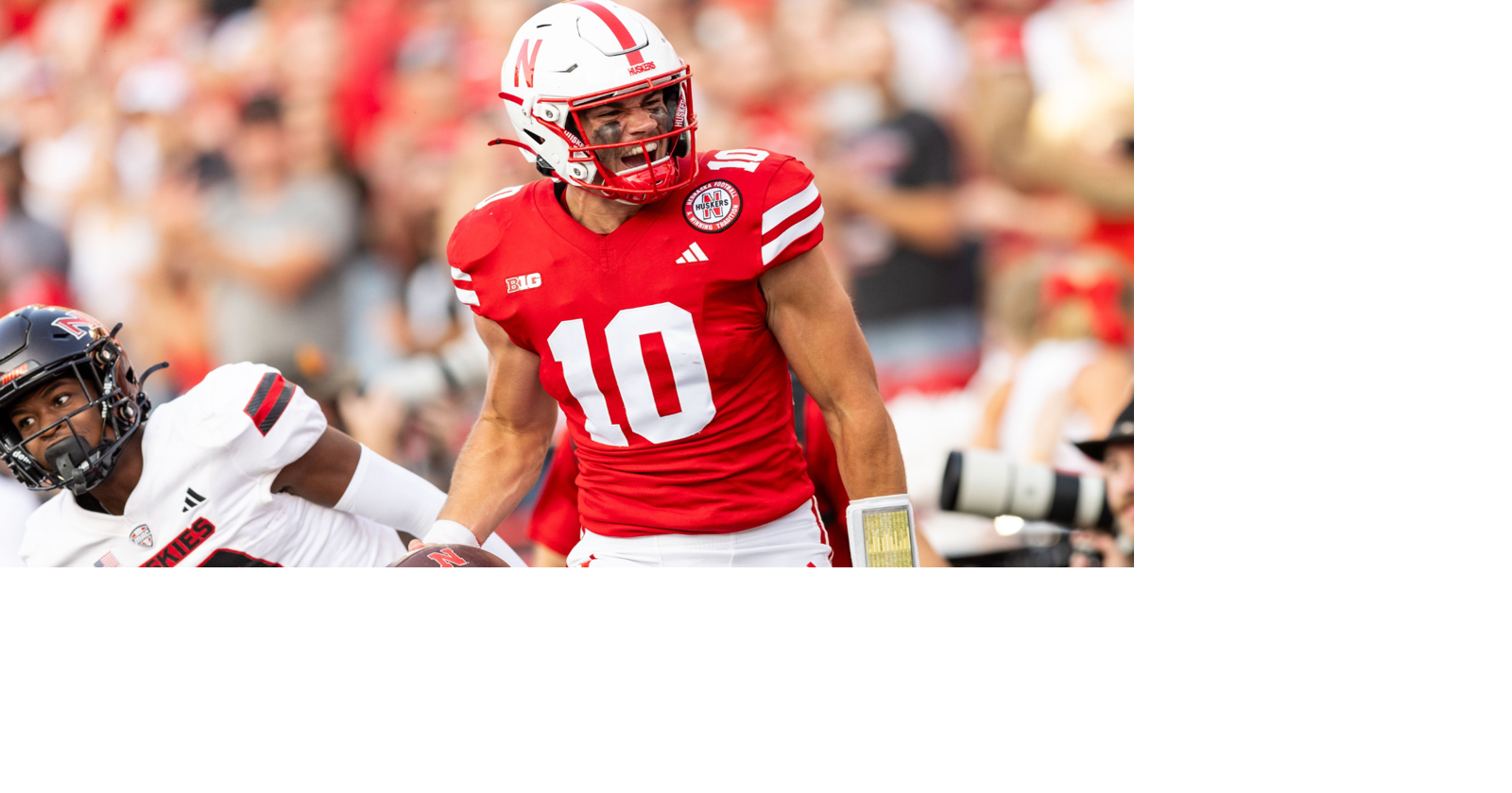 Nebraska football leads Northern Illinois at halftime