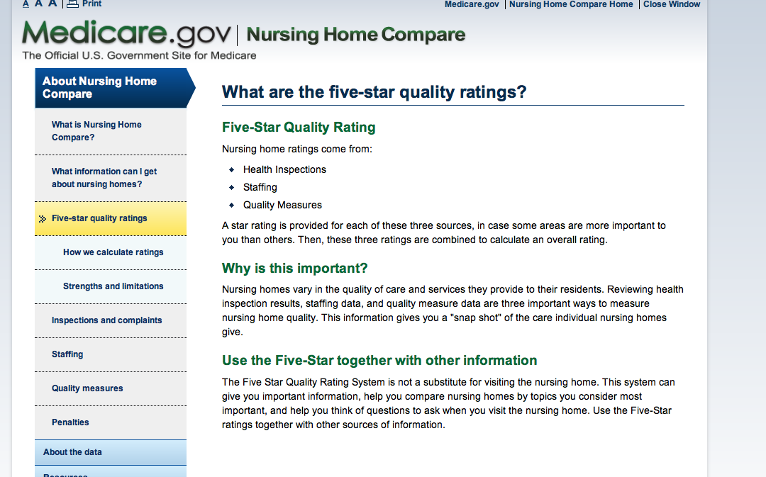 nursing home compare