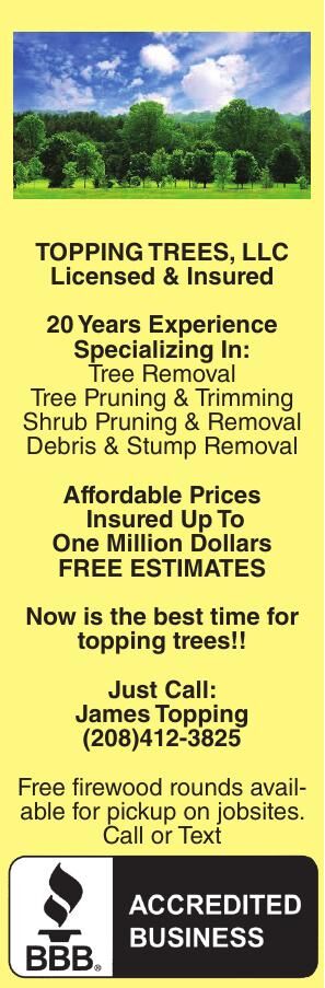 TOPPING TREES, LLC Licensed & | Services | idahopress.com