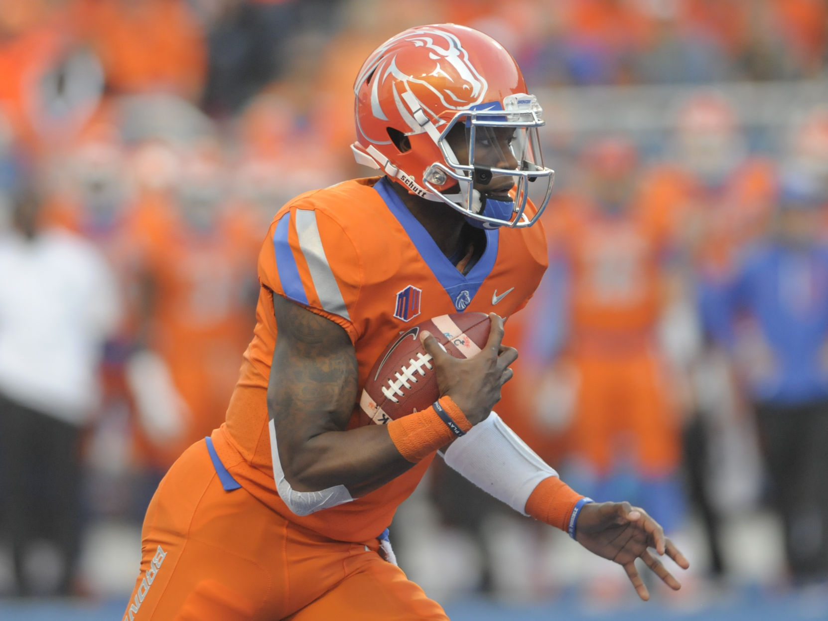 boise state orange helmet