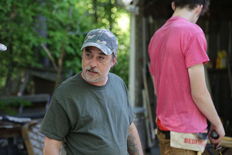 Moonshiners' Steve Tickle while building a still