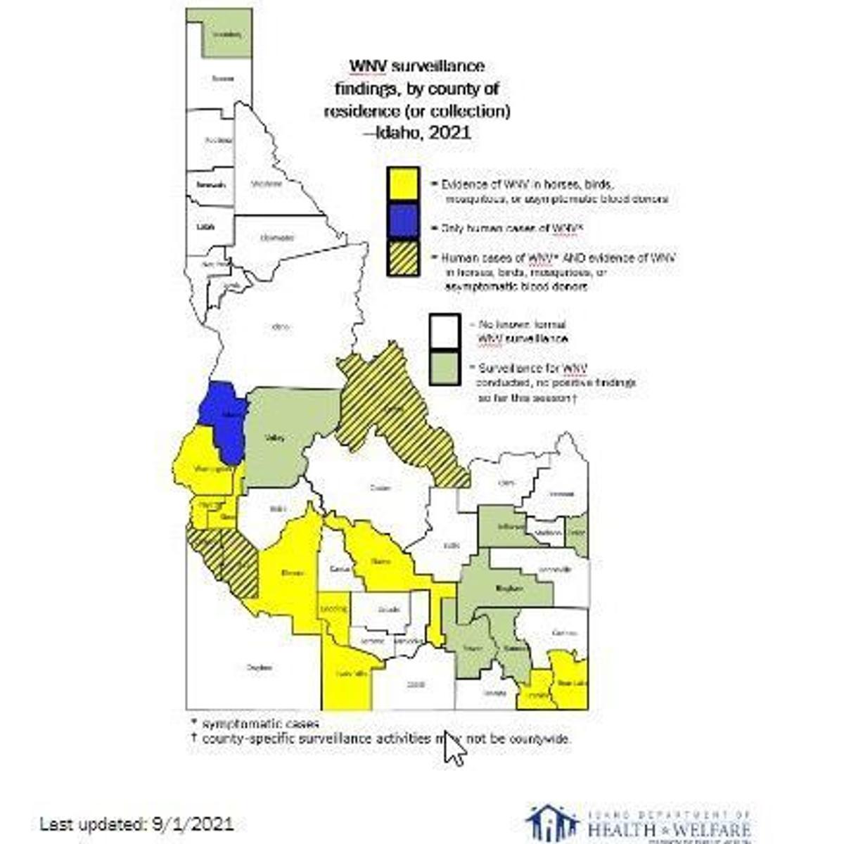 It S A Bad Year For West Nile Virus In Idaho Health Officials Warn Eye On Boise Idahopress Com 2022 West Nile Map