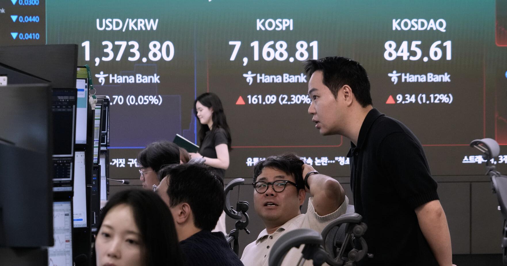 Wall Street holds near its record after Brent oil briefly falls below $98 per barrel