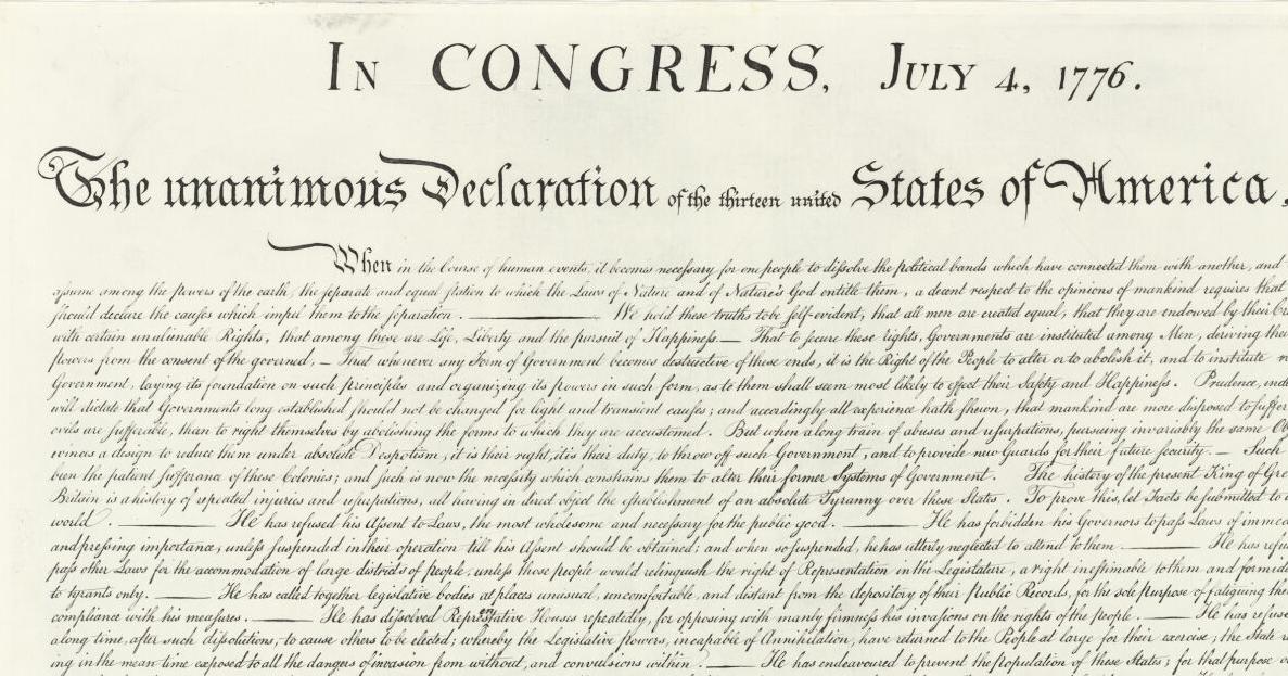 Before and after the Declaration of Independence