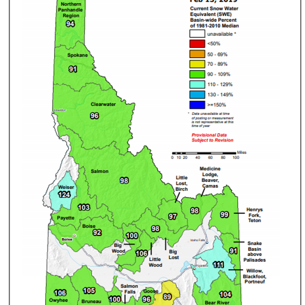 Winter Storms Bring Boise Snowpack Back Up To Normal Levels Local News Idahopress Com Idaho Snowpack Map 2022