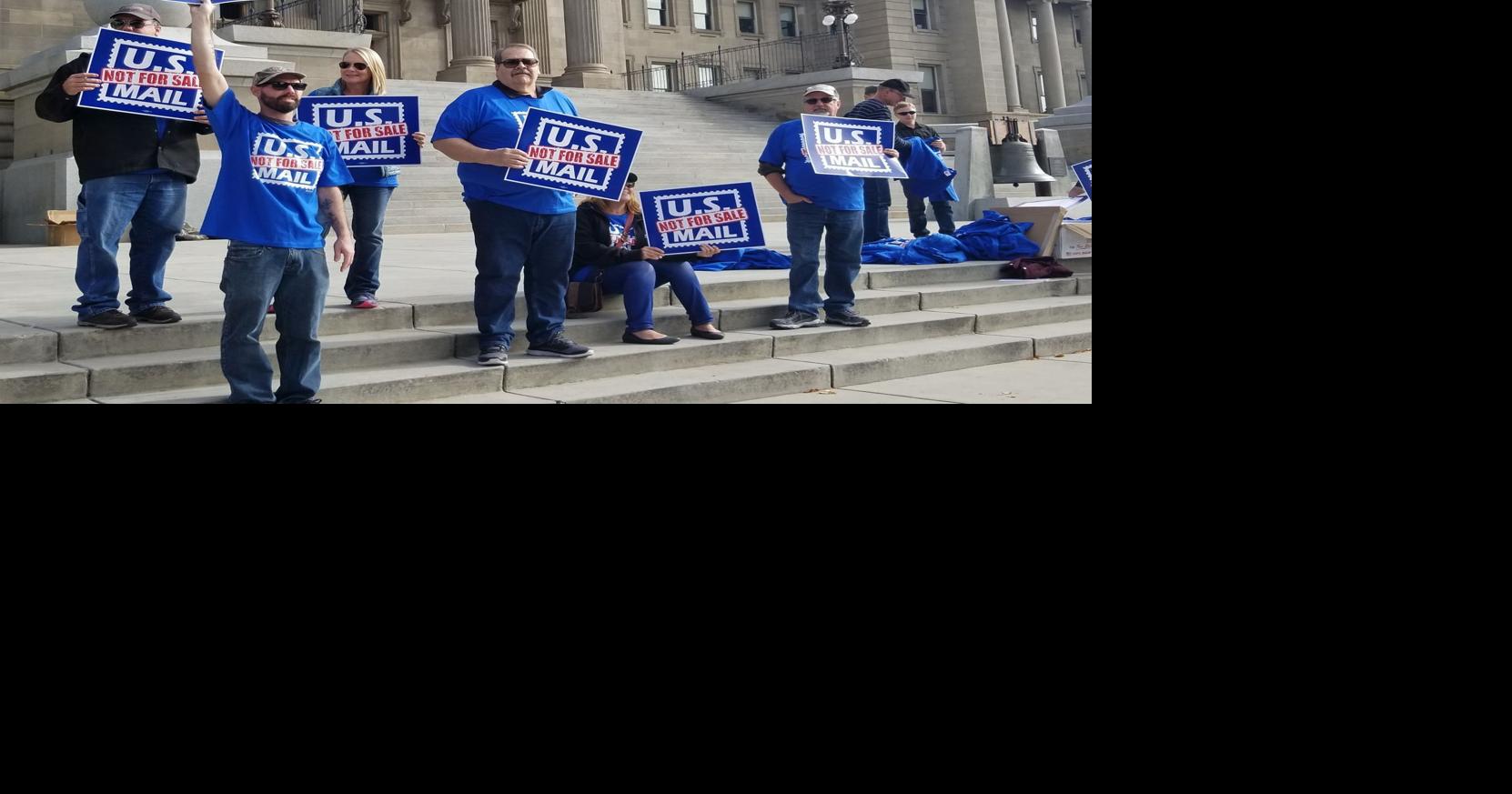Postal workers take to Idaho Capitol to protest USPS privatization ...