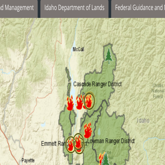 Idaho Forest Fires Map 2022
