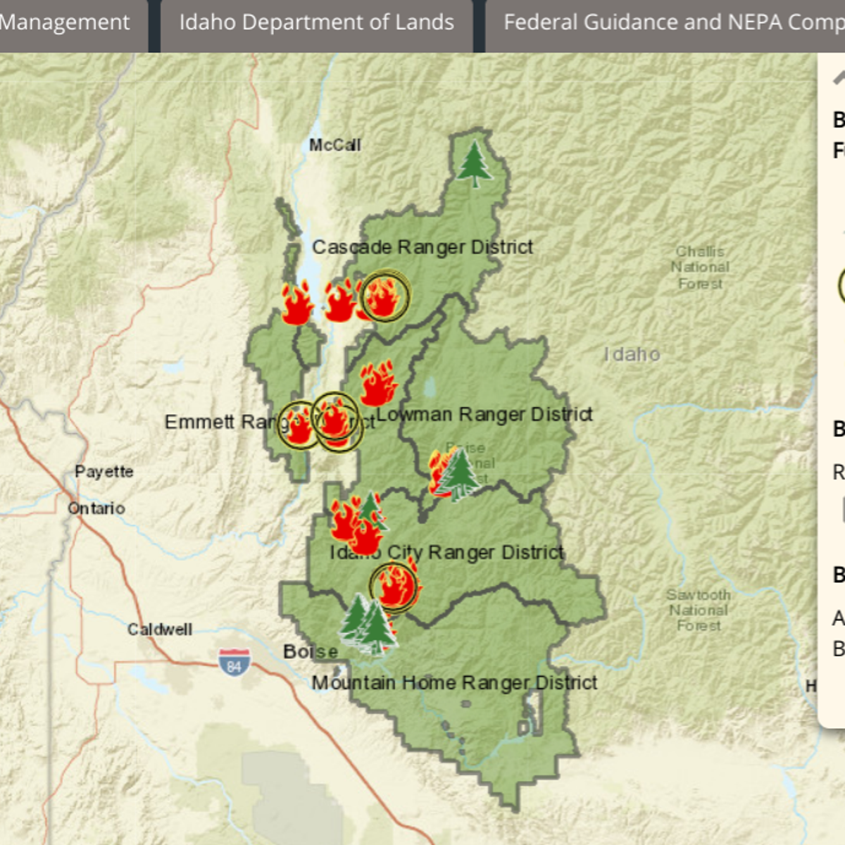 New Map Shows Prescribed Burns In Southwestern Idaho Eye On Boise Idahopress Com Idaho Forest Fires Map 2022