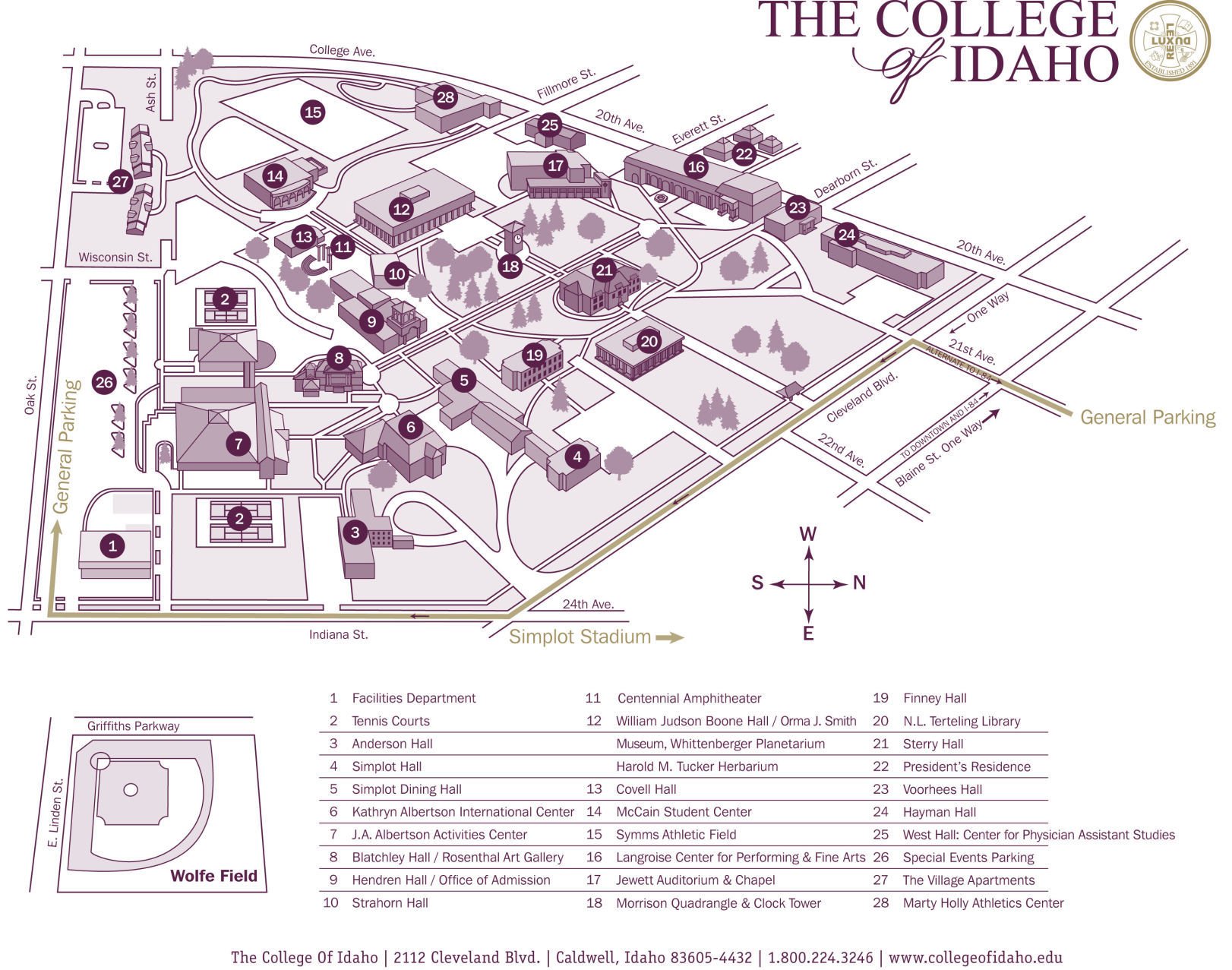 College of Idaho campus map - 5a18bf6e63697.image  map of the university