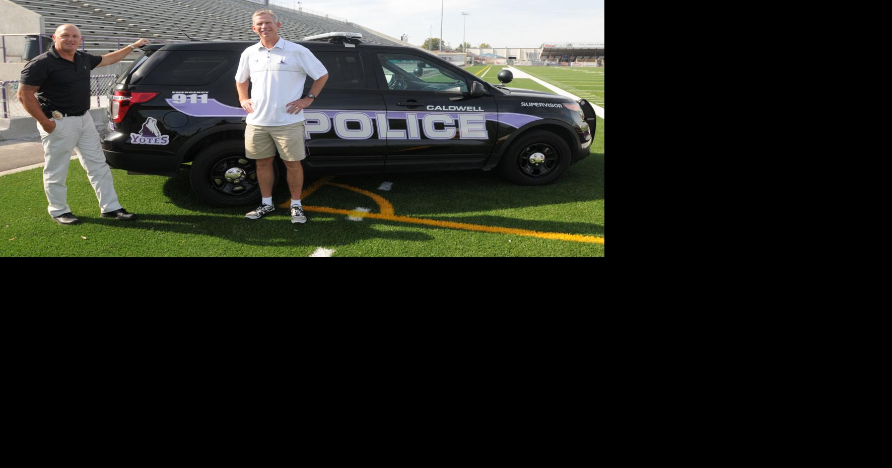 Caldwell Police unveil Yotes patrol car Local News