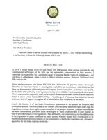 Governor's Transmittal Letter - SB 1110