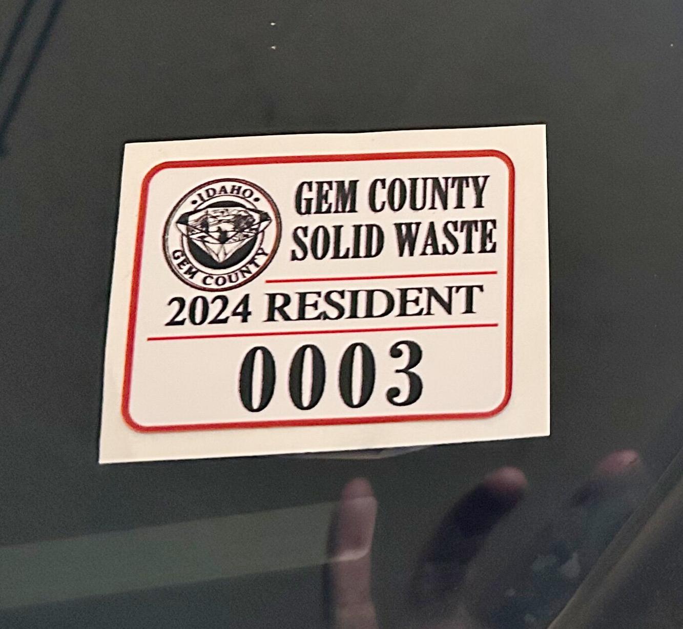 Stickers now available for Gem County residents accessing landfill