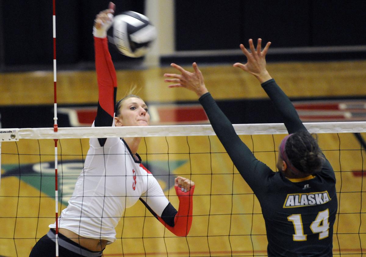 No. 23 Northwest Nazarene Vs. Alaska Anchorage Volleyball Photos