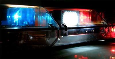 Idaho Press police lights stock image