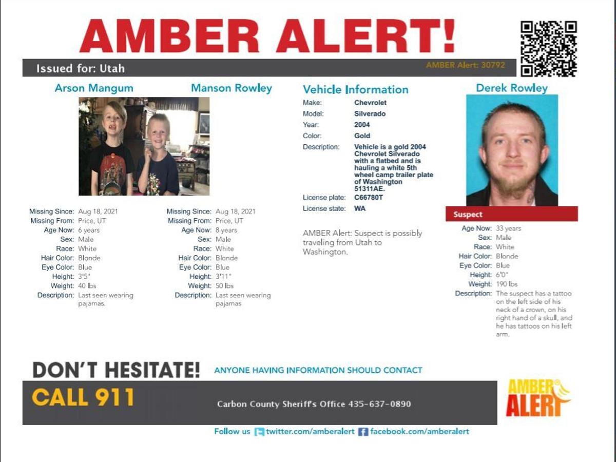 Amber Alert issued for endangered boys, aged 8 and 6 | Local ...