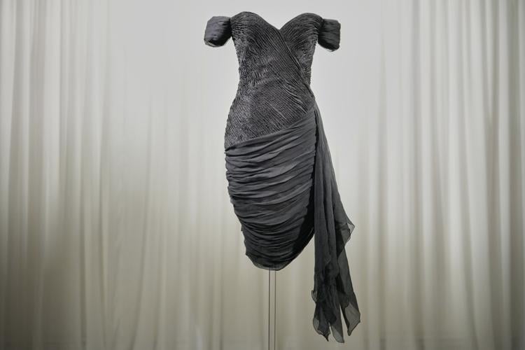 princess diana engagement black dress Back in black: Diana's 'revenge dress' goes on show ahead of Sotheby's auction Royal engagement Size:4