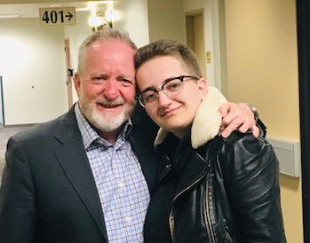 Clark Krause with his son, Christopher