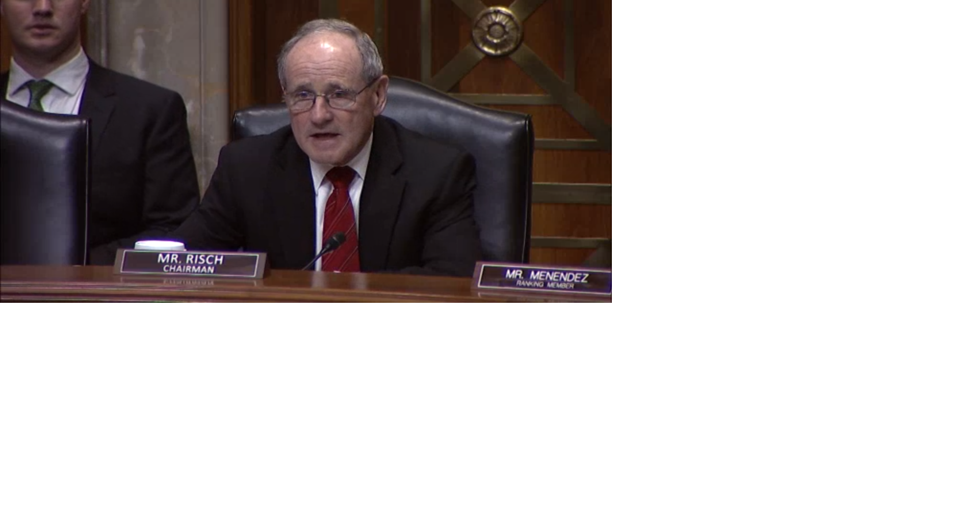 Risch, senate foreign relations committee discuss U.S. role in the ...
