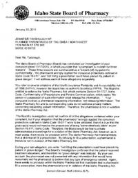 Board of Pharmacy’s full response