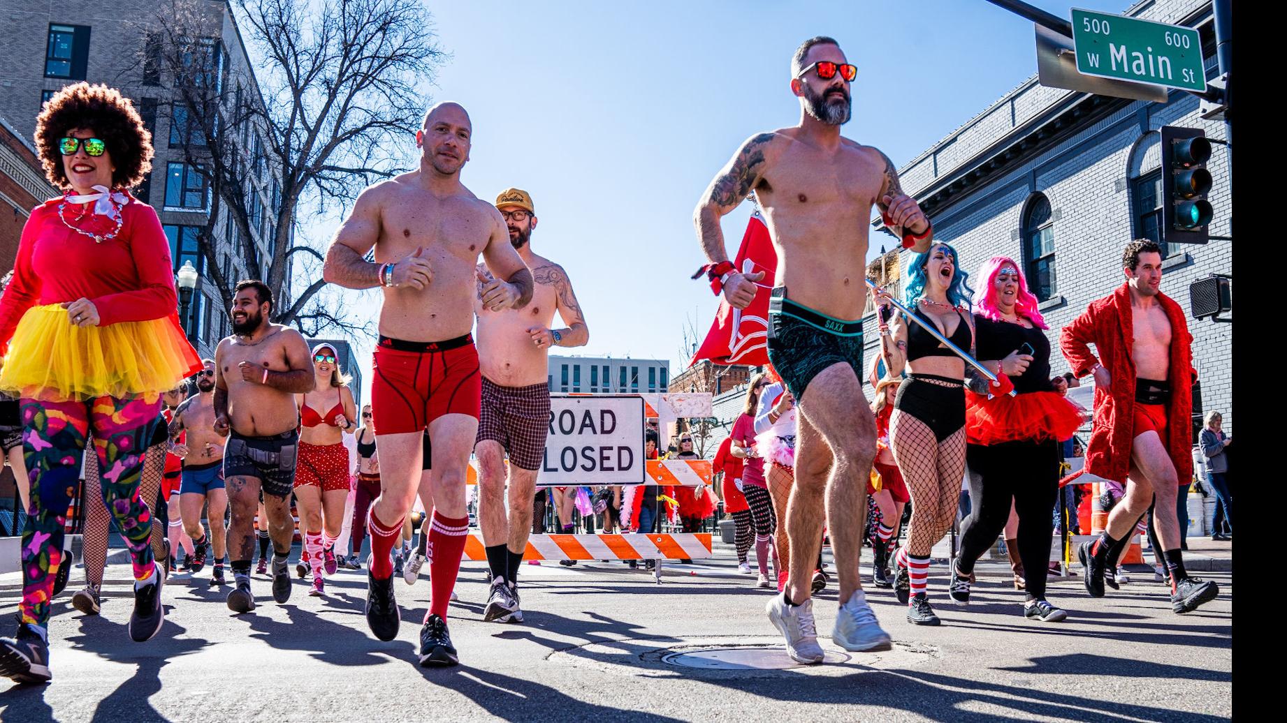 Near-naked runners take on freezing winds in Serbia's Underwear Race