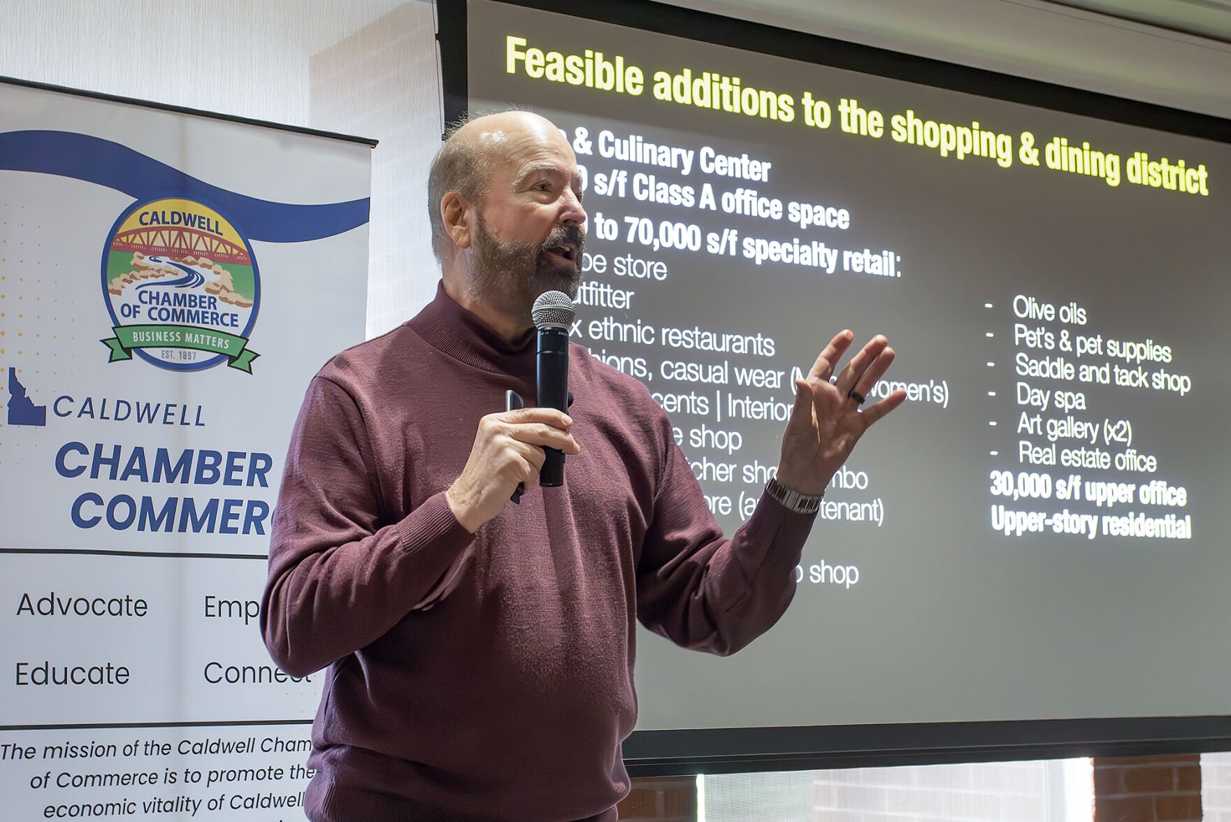 idahopress.com - Mariela Esquivel-Rodriguez - Round two: Roger Brooks returns, looks to boost central Caldwell's development and tourism plan