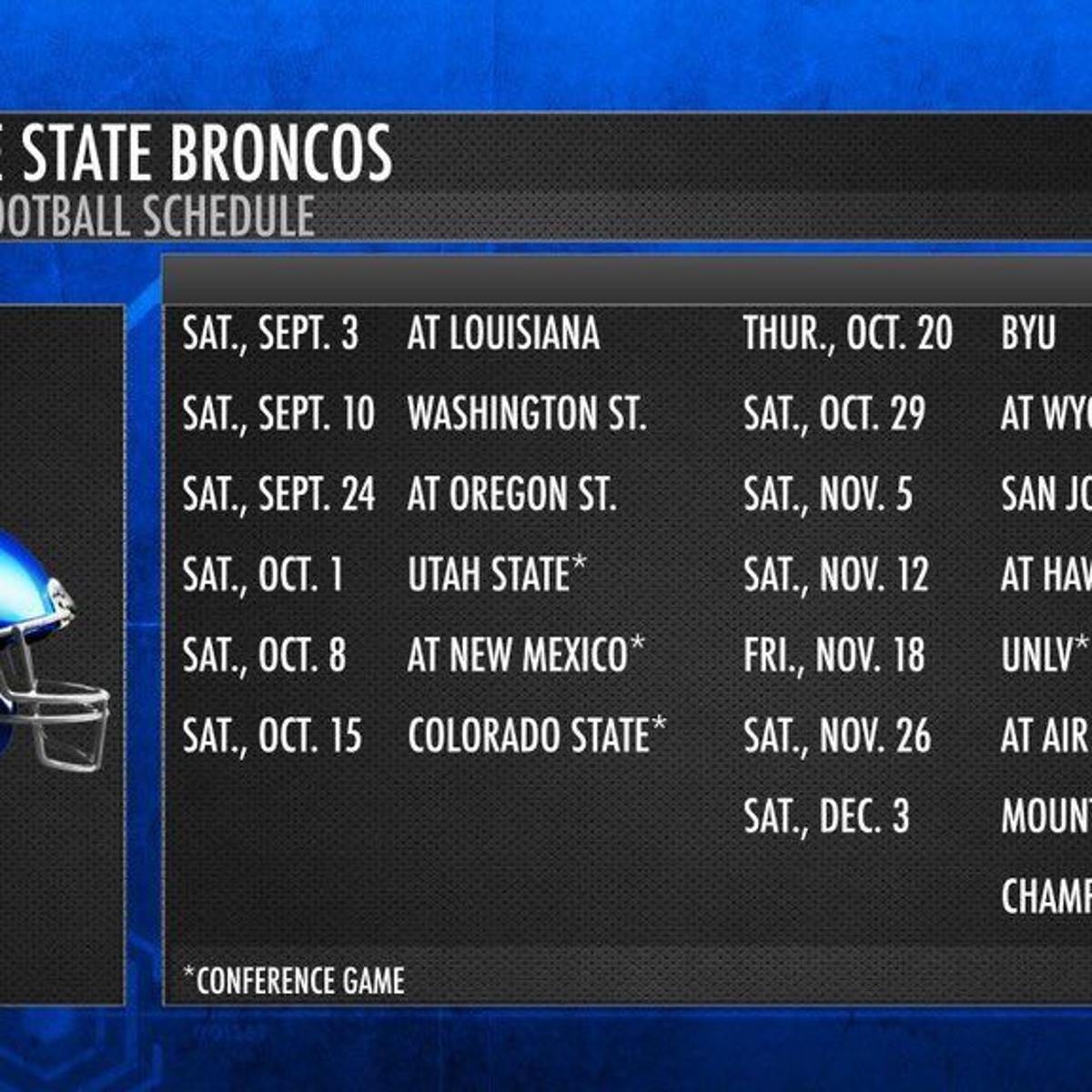 Boise State Football Team Releases 2016 Schedule Boise State
