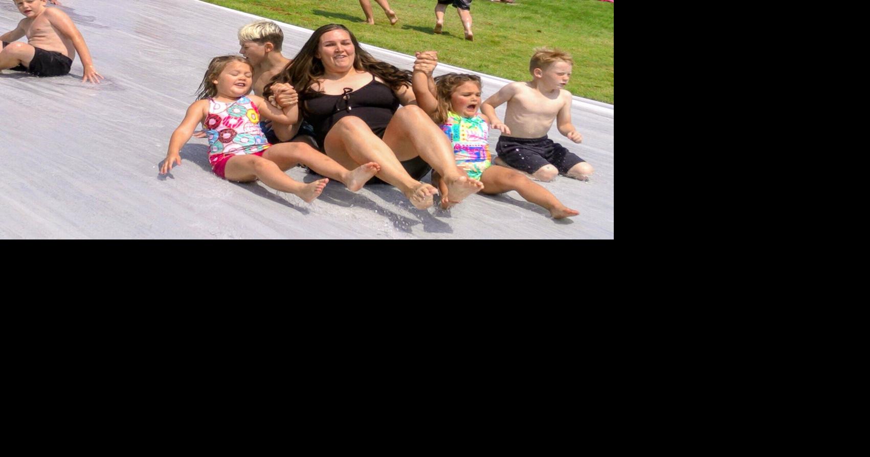 Families turn out for 'Slip&Slide' in St. Anthony Saturday afternoon