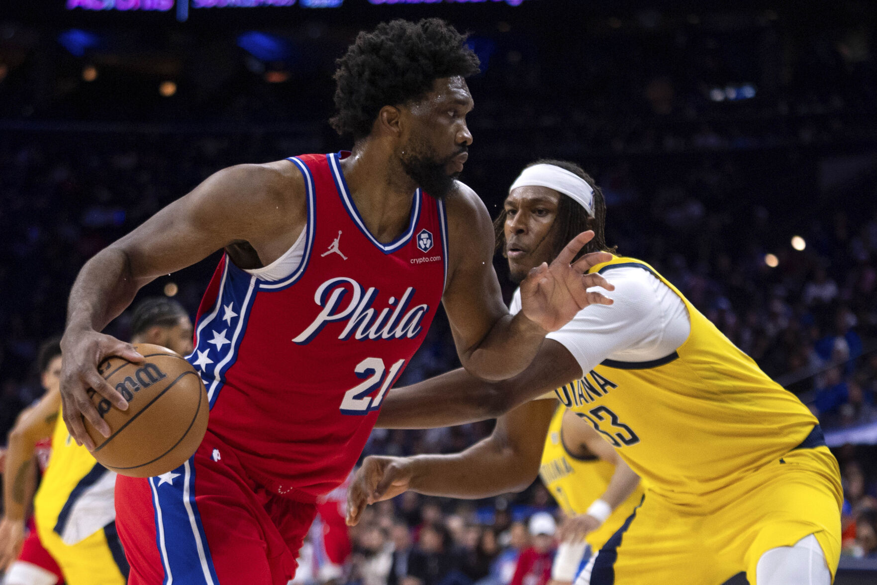 76ers' Joel Embiid Fractures Sinus In 1st Half, Pacers Go On To Beat ...