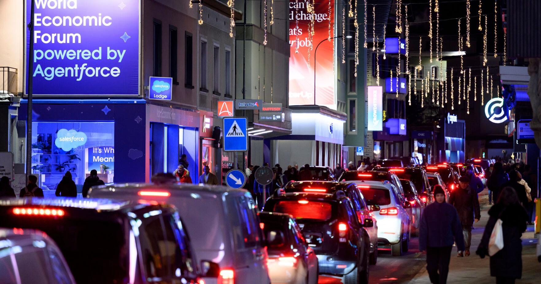 The Latest : Greenland and threat of Trump tariffs loom over Davos