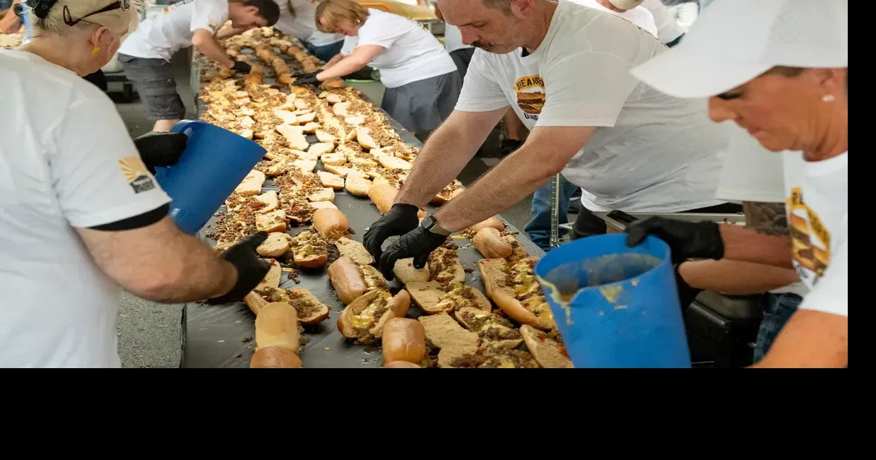 Lewiston once again sets the unofficial record for longest line of cheesesteaks