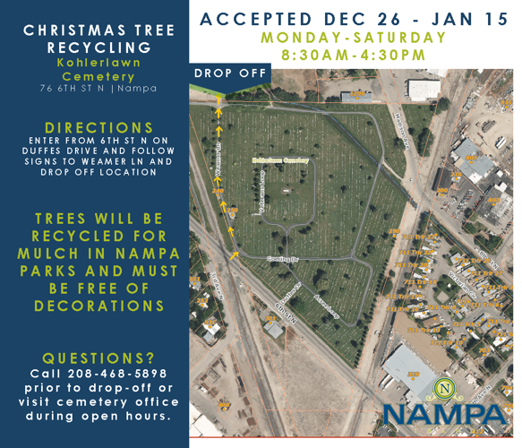 Nampa offering Christmas tree recycling beginning Dec. 26 Local News