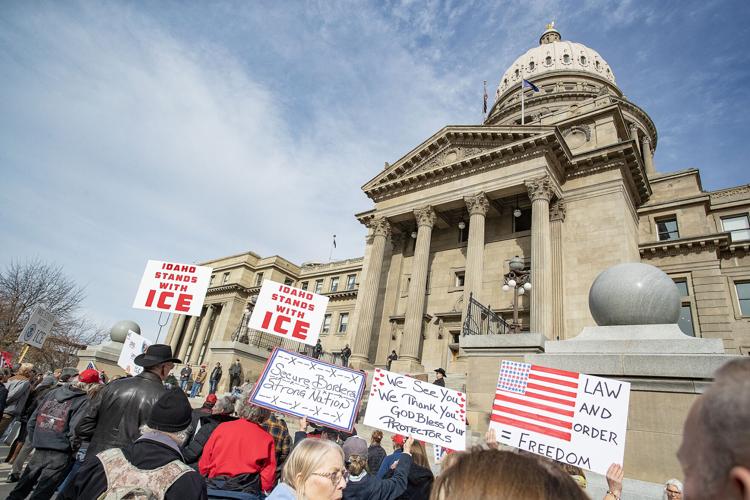 'Idaho Stands with ICE' rally sees hundreds at Idaho State Capitol as ...