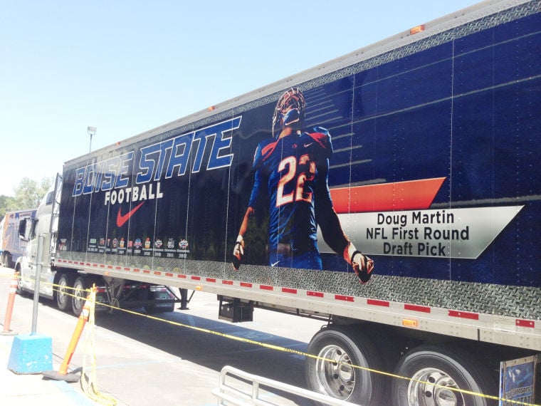 Boise State unveils new design on football truck Members