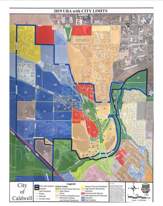 Caldwell considers new urban renewal district, largely on county land ...