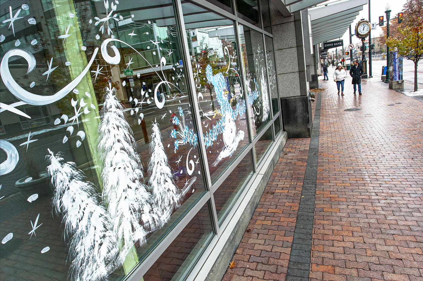 Spreading holiday cheer in Boise with window art