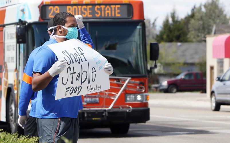 Boise State football players help gather donations for food pantries