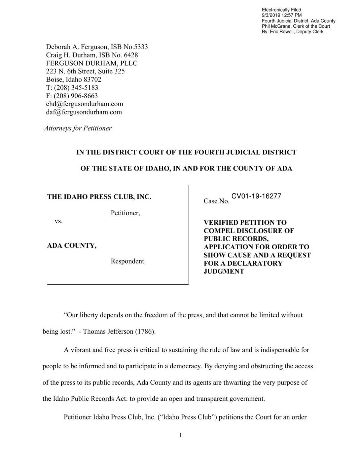 Ada County Criminal Court Records