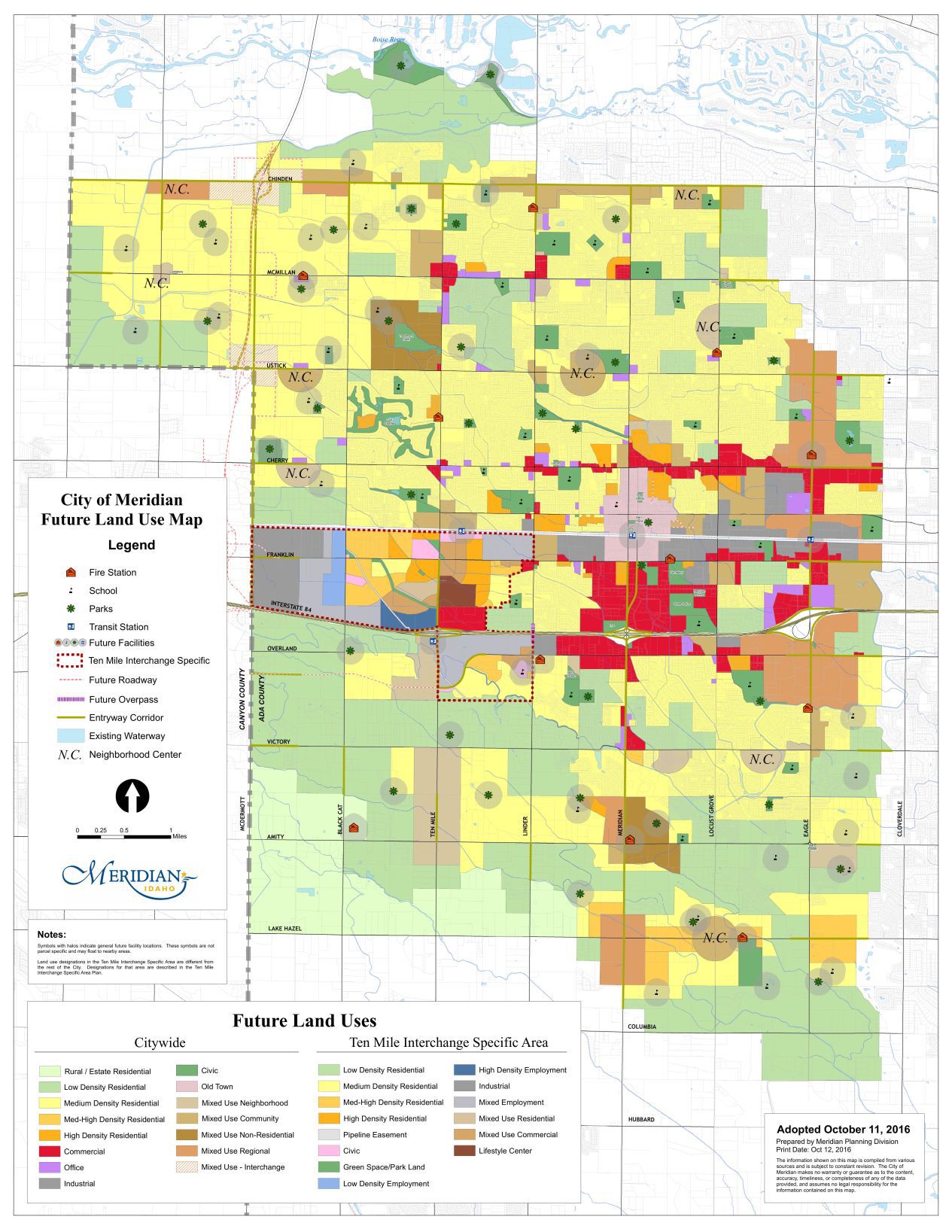 Meridian Future Land Use Map
