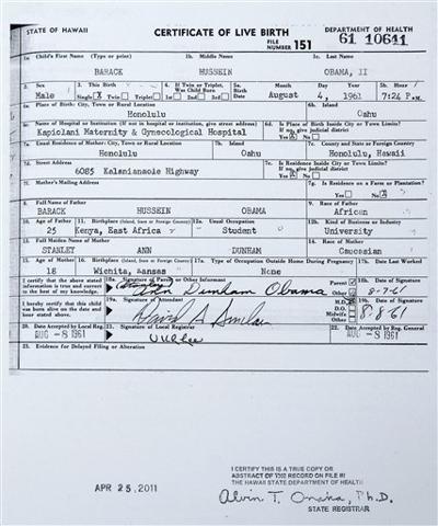 Obama Releases Birth Form Decries Silliness Complete News Coverage Idahopress Com