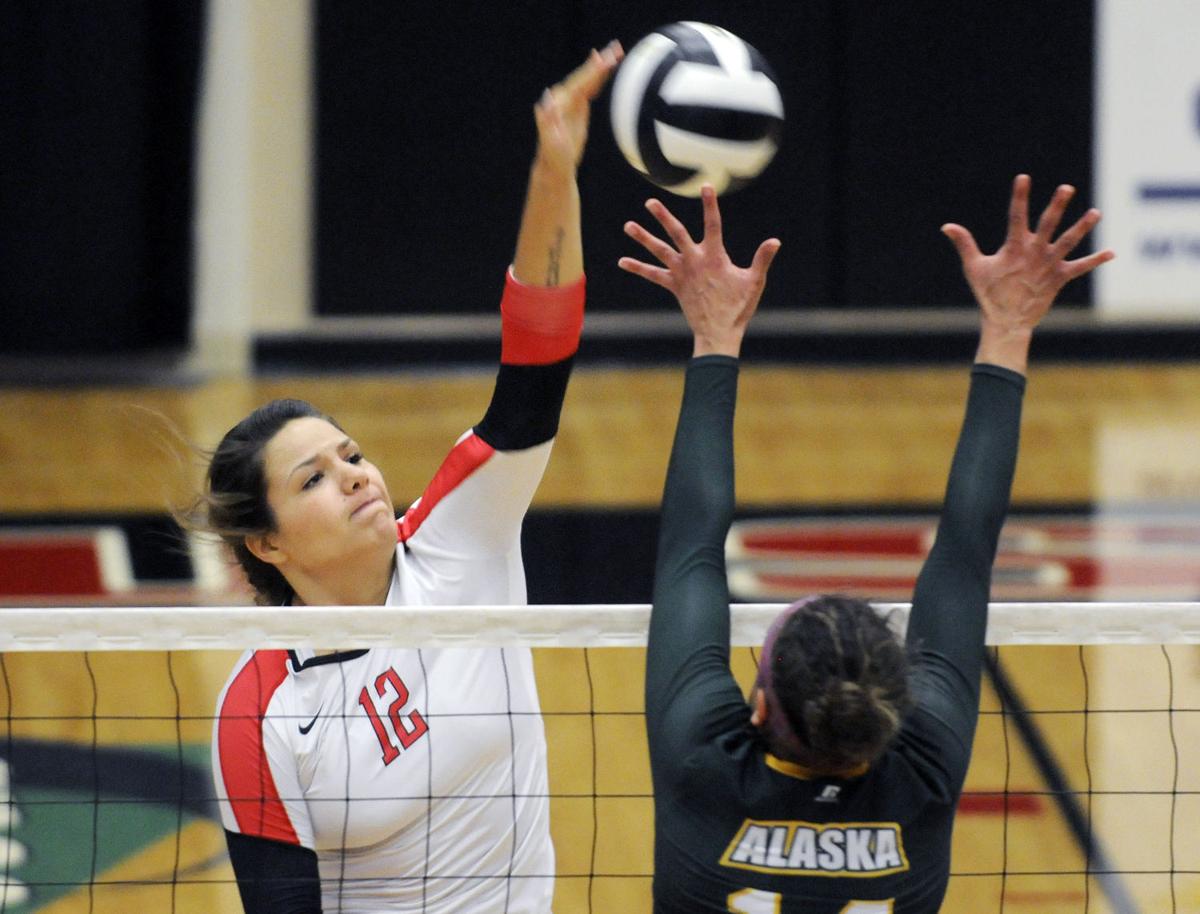 No. 23 Northwest Nazarene Vs. Alaska Anchorage Volleyball Photos