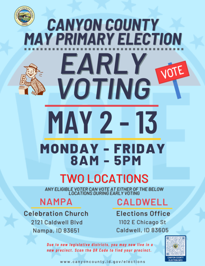 Canyon County early voting flier